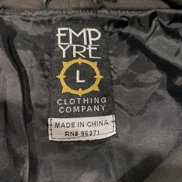 Empyre Surplus Y2K black hooded utility jacket size Large - Picture 11 of 15